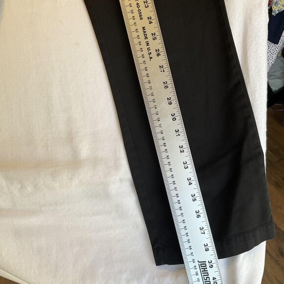 Volcom Men Pants 33 Black Chino Twill Frickin Slim Logo Button 32" Inseam - Picture 6 of 11